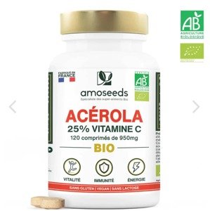 Acérola Bio, 25% C-vitamin, 120 tabletta
