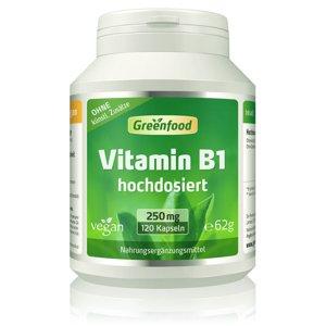 Greenfood B1-vitamin 250 mg, 120 kapszula