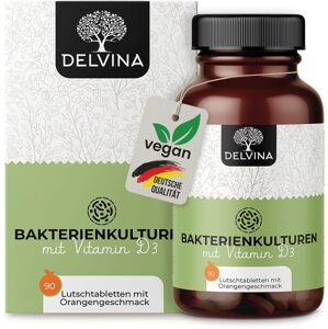 Étrend-kiegészítő Delvina Bakterienkulturen mit D3-vitamin, 90 tabletta