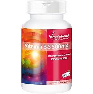 B3-vitamin nagy dózisban 500 mg tablettánként Nikotinamid, 180 tabletta