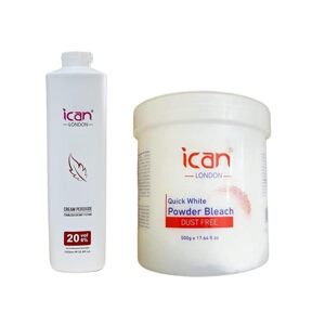 ican - Cream Peroxide 20vol + WHITE POWDER BLEACH
