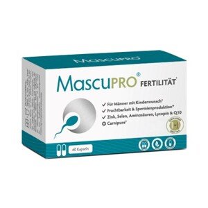 MascuPro Fertility Man - Termékenység - Spermatermelés, 60 kapszula
