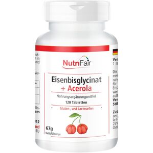Ferrous Bisglycinate + Acerola - 40 mg vasat és 160 mg Acerolát tartalmaz tablettánként - 120 tabletta
