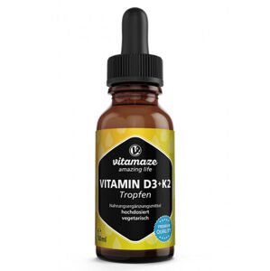 D3-vitamin 1000 NE + K2 csepp nagy dózisú és vegetáriánus, 50 ml
