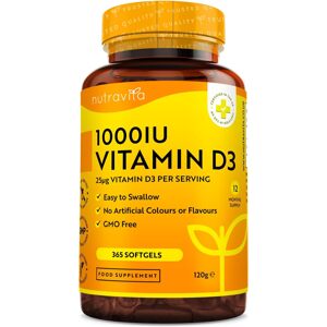 D3-vitamin 1 000 iu (25 ug), 365 lágy kapszula