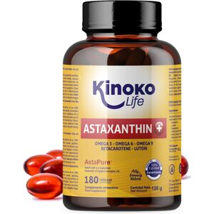Kinoko Life, Astaxanthine Plus 4 mg, 180 kapszula