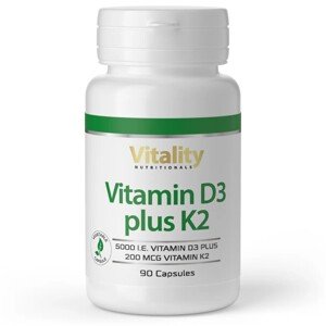 Vitality D3-vitamin 5000 plusz K2 200, 90 kapszula