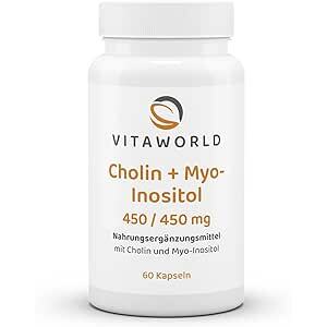 Vitaworld Kolin 450 mg + Myo-inozitol 450 mg, 60 kapszula