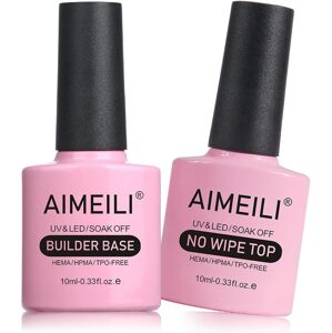 AIMEILI 7 in 1 Builder Base and No Wipe Top Coat 2x10ml