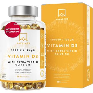 AAVA LABS D3-vitamin nagy dózisban Depot 5000 IU 365 lágygél