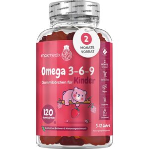 Maxmedix Omega 3 6 9 gumimacik: 400 mg perillaolaj, 120 vegán gumicukor, eper és málna íz.