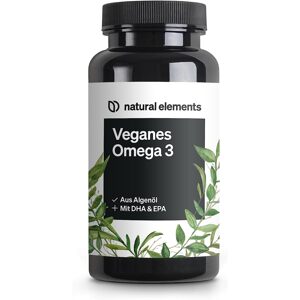 Natural Elements, Omega 3 vegán - Prémium: EPA-val és DHA-val algaolajból (triglicerid formában) , 90 kapszula