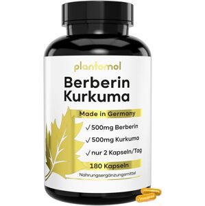 plantomol® Berberine 500 mg 500 mg kurkumával, 180 kapszula