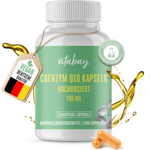 Vitabay, Koenzim Q10 Ubichinon nagy dózisú 200 mg, 120 vegán kapszula