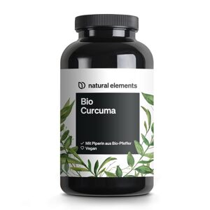 Natural Elements Bio kurkuma fekete borssal – 240 kapszula