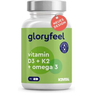 Gloryfeel, D3 K2- és Omega 3-vitamin, 90 kapszula