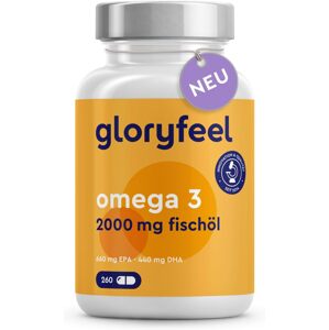 gloryfeel omega 3 - 2000mg halolaj, 260 kapszula