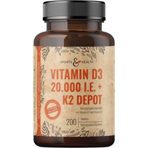 Sport and Health, D3 K2-vitamin, 200 tabletta