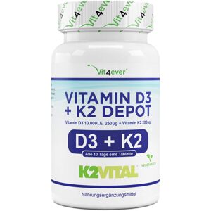 Vit4ever® D3-vitamin 10,000 NE + K2, 180 tabletta
