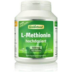 Greenfood L-Methionin hochdosiert 500mg, 120 kapszula