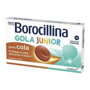 Neoborocillin throat junior 15 tabletta kóla ízzel