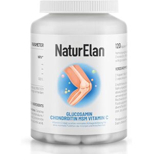 NaturElan kapszula glükozaminnal, kondroitinnel, MSM-mel és C-vitaminnal, 120 kapszula