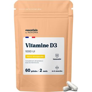 Essentials by Novoma, Vitamins D3 1000 UI,  60 kapszula
