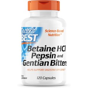 Doctor's Best Betaine HCI Pepsin & Gentian Bitters 120 kapszula