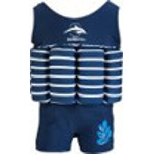 Konfidence Floatsuits™ gyermek úszóruha BLUE STRIPE Rugalmas lycra anyagú úszóruha 8 kivehető úszószivaccsal